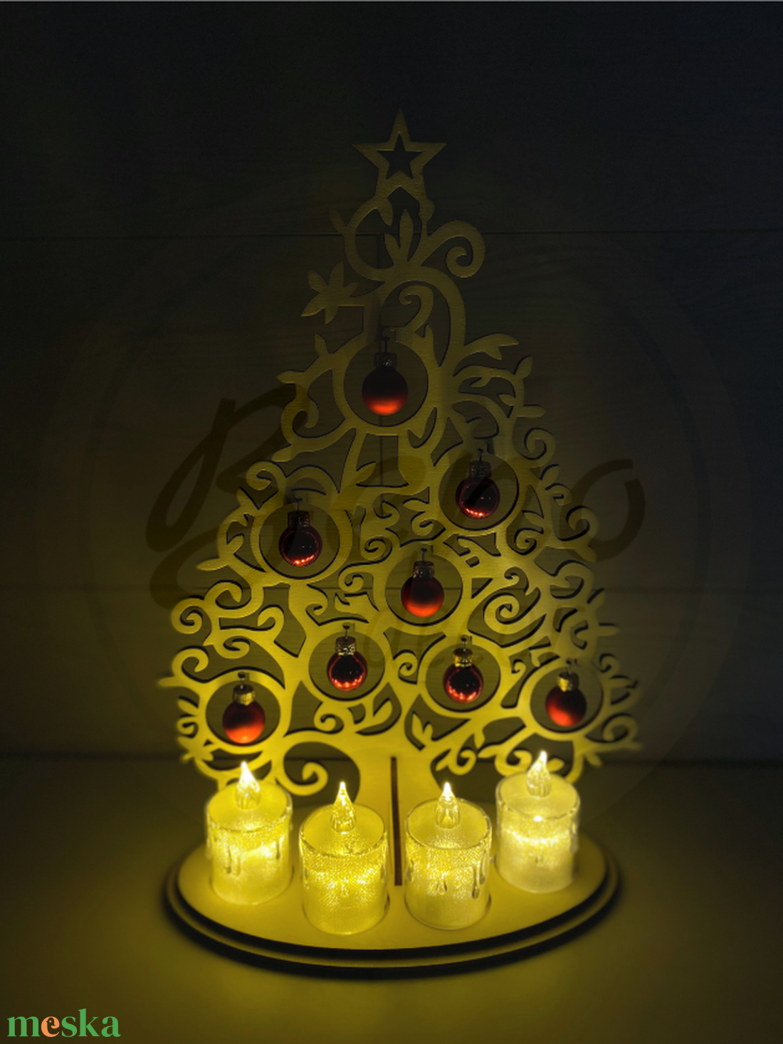 Karácsonyfa dekoráció  - karácsony - karácsonyi lakásdekoráció - karácsonyi lakásdíszek - Meska.hu