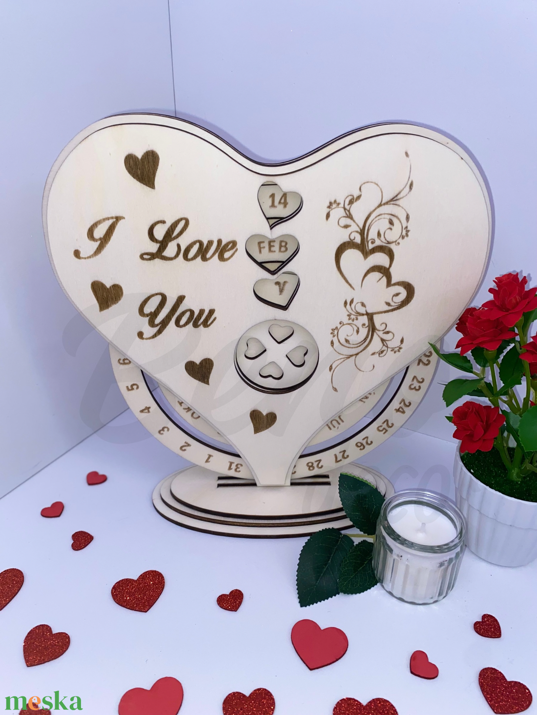 Szív alakú öröknaptár - I love you felirattal - otthon & életmód - dekoráció - fali és függő dekoráció - falinaptár & öröknaptár - Meska.hu Szív alakú öröknaptár - I love you felirattal - otthon & életmód - dekoráció - fali és függő dekoráció - falinaptár & öröknaptár - Meska.hu
