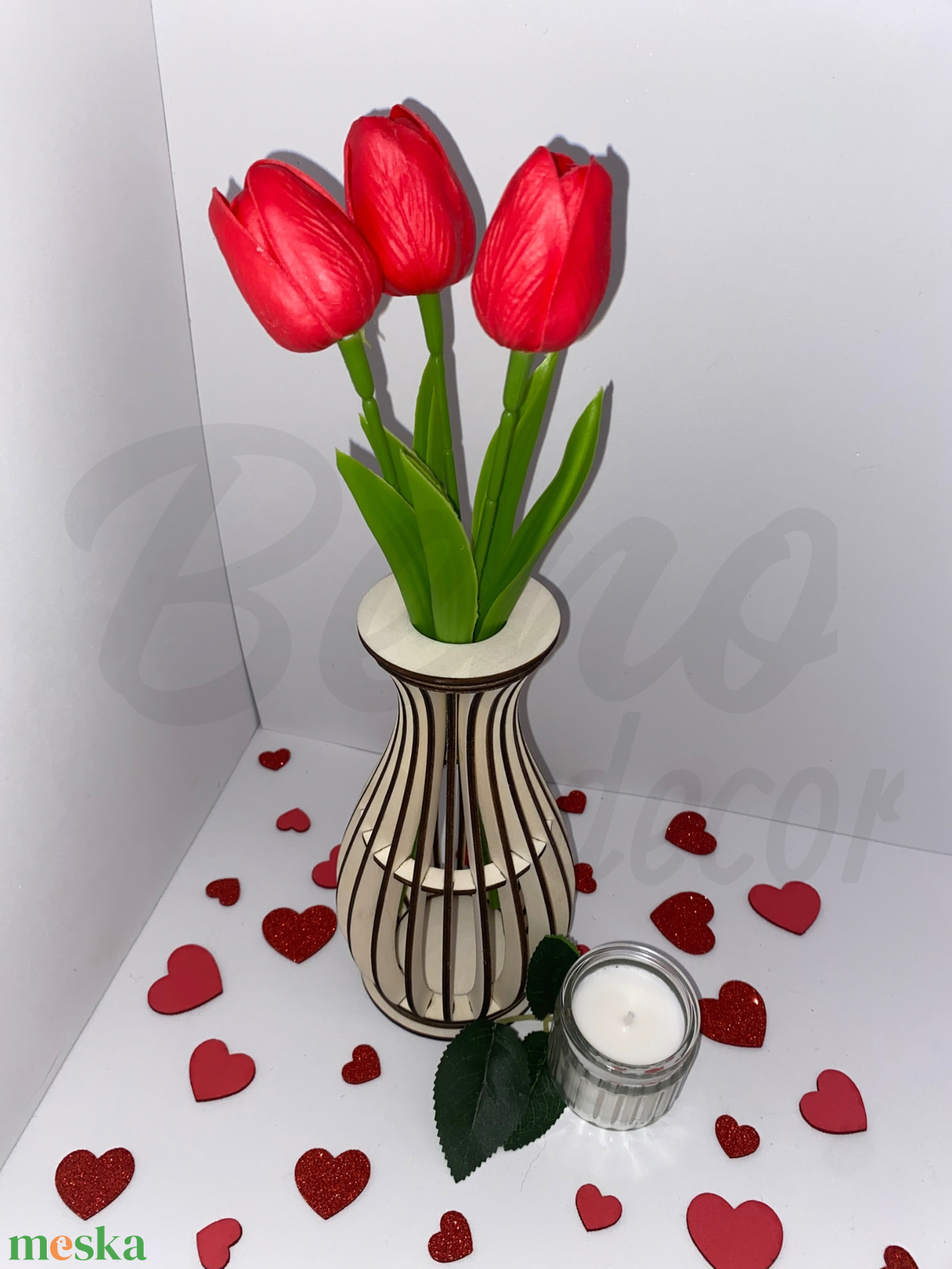 Elegáns tulipán váza - otthon & életmód - dekoráció - virágdísz és tartó - váza - Meska.hu