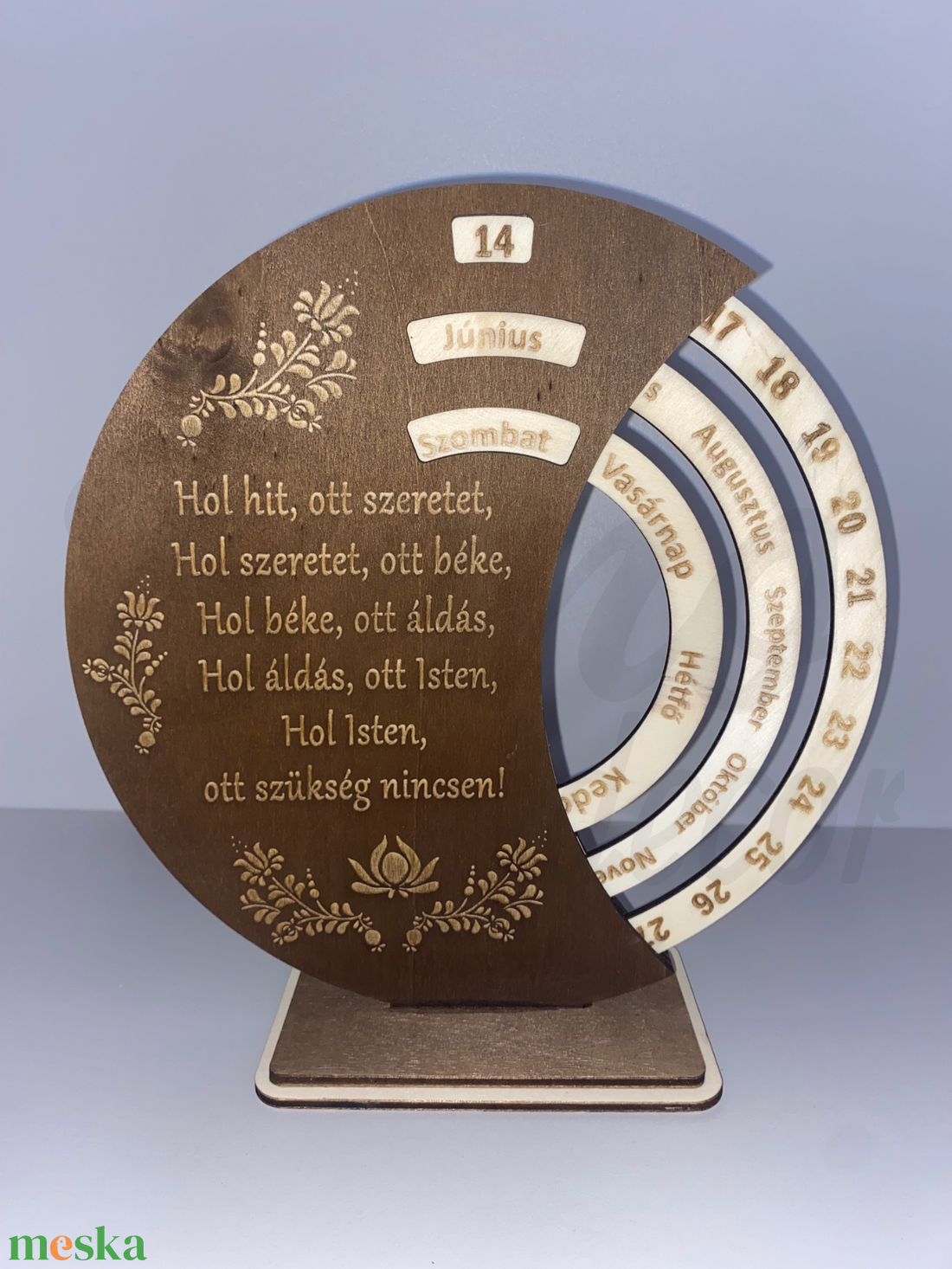 Gravírozott fa öröknaptár Hol hit, ott szeretet idézettel - otthon & életmód - dekoráció - fali és függő dekoráció - falinaptár & öröknaptár - Meska.hu Gravírozott fa öröknaptár Hol hit, ott szeretet idézettel - otthon & életmód - dekoráció - fali és függő dekoráció - falinaptár & öröknaptár - Meska.hu