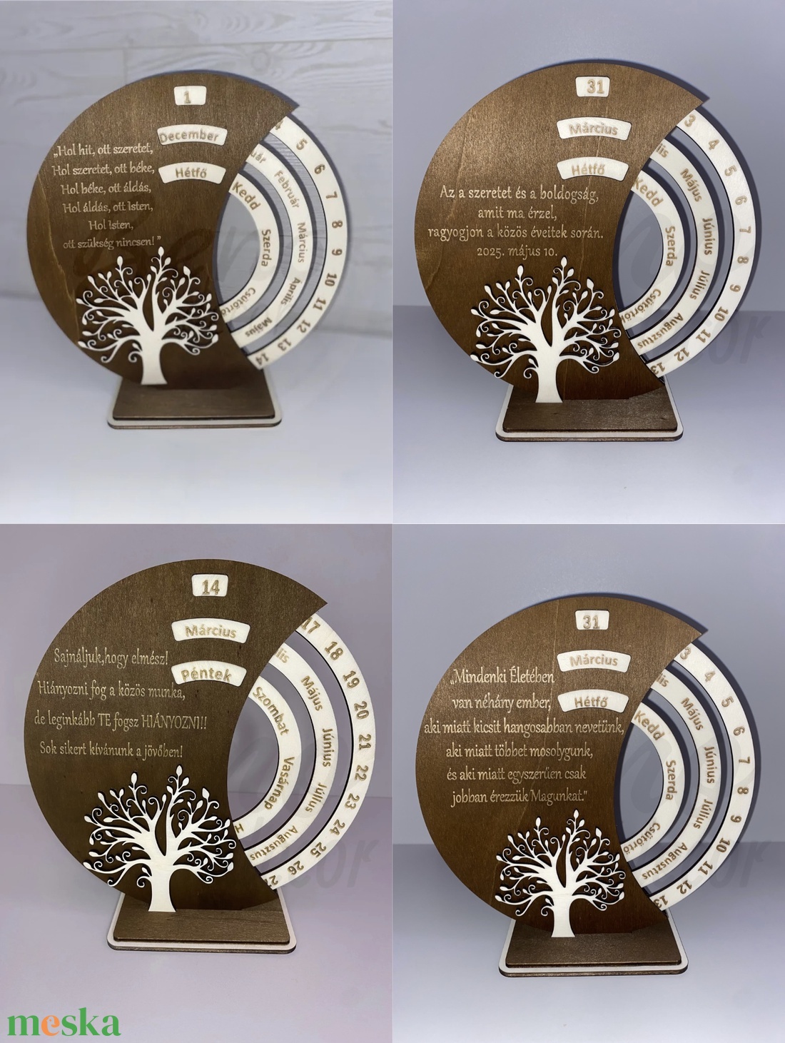 Öröknaptár - szöveggel - otthon & életmód - dekoráció - fali és függő dekoráció - falinaptár & öröknaptár - Meska.hu