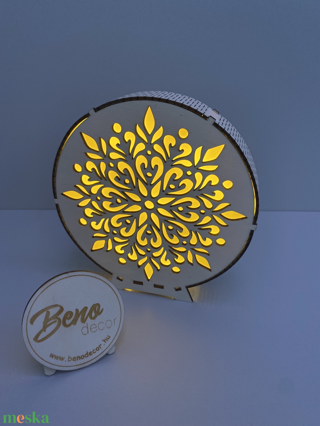 Virágmintás hangulatlámpa - otthon & életmód - dekoráció - asztal és polc dekoráció - asztaldísz - Meska.hu