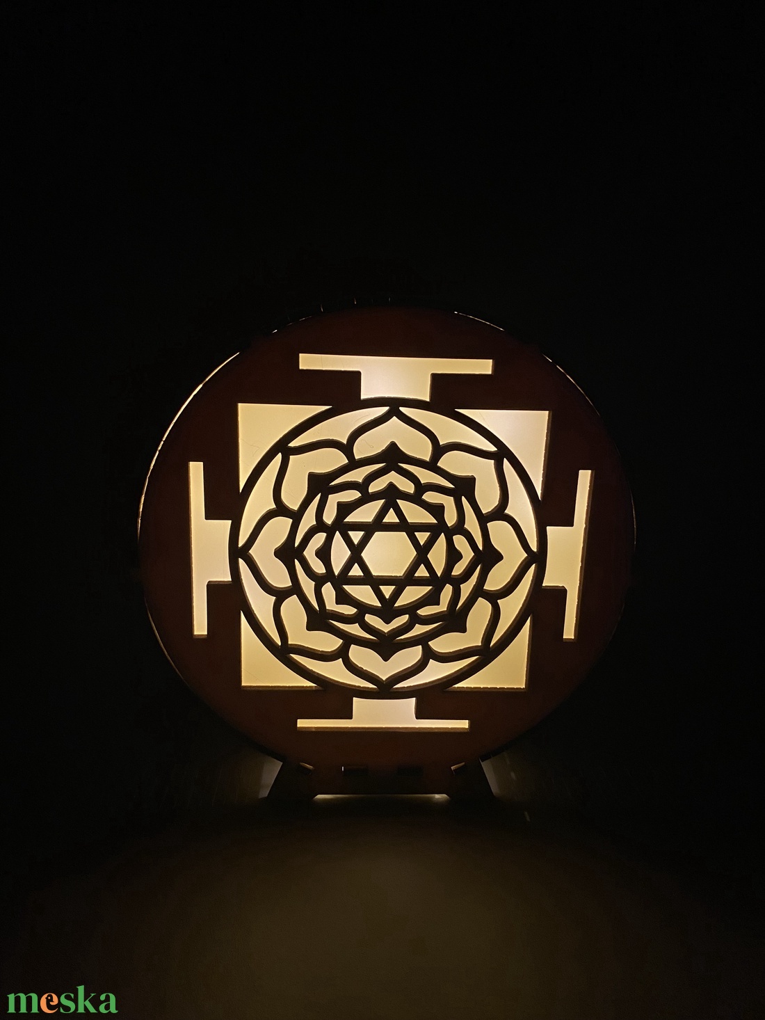 Virágmintás hangulatlámpa - LED-es dekoráció - otthon & életmód - dekoráció - asztal és polc dekoráció - asztaldísz - Meska.hu