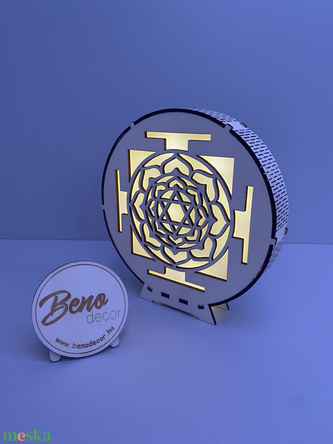 Virágmintás hangulatlámpa - LED-es dekoráció - otthon & életmód - dekoráció - asztal és polc dekoráció - asztaldísz - Meska.hu