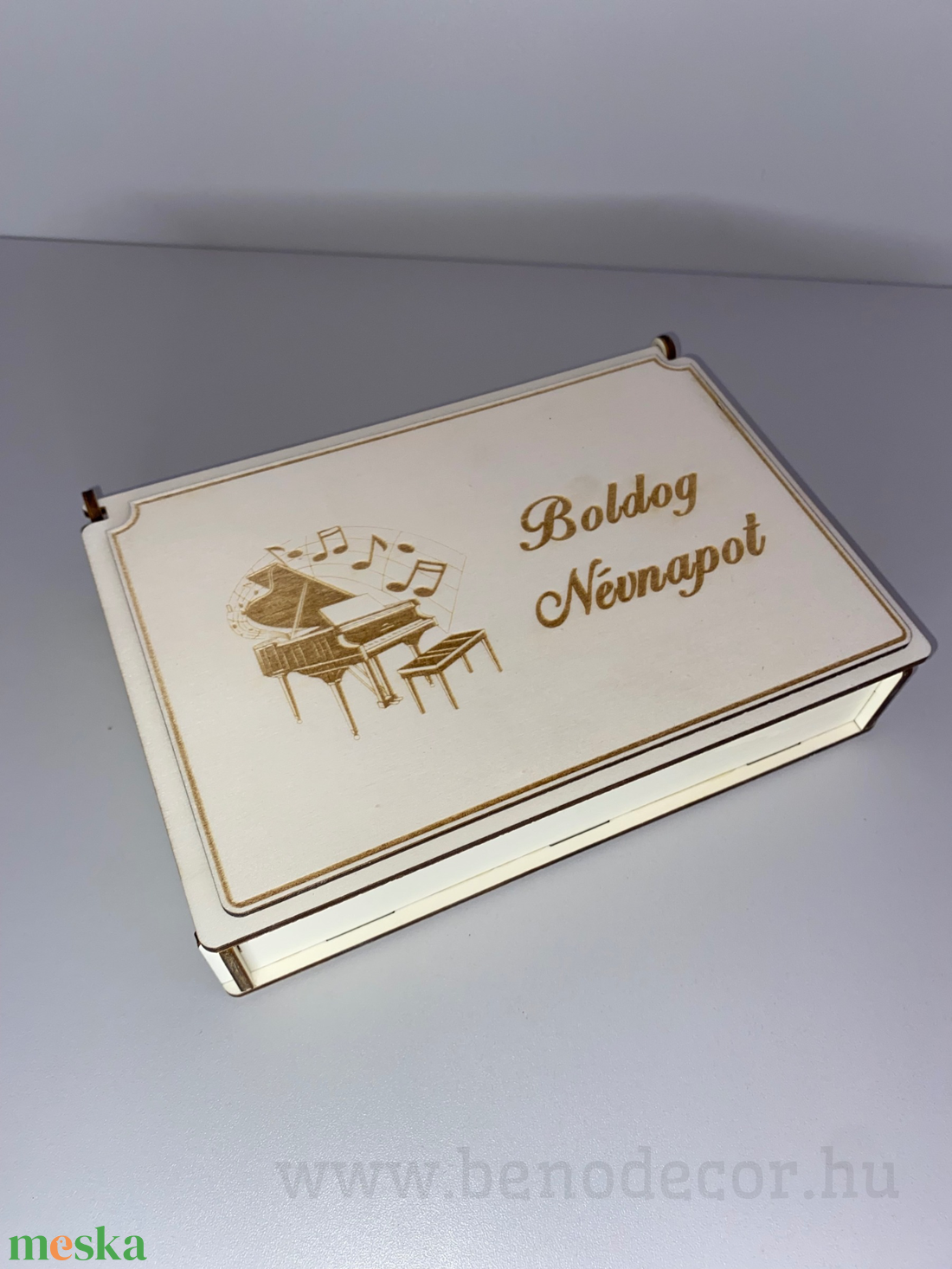 Fa ékszerdoboz  személyre szabható felirattal és mintával - ékszer - ékszertartó - ékszerdoboz - Meska.hu