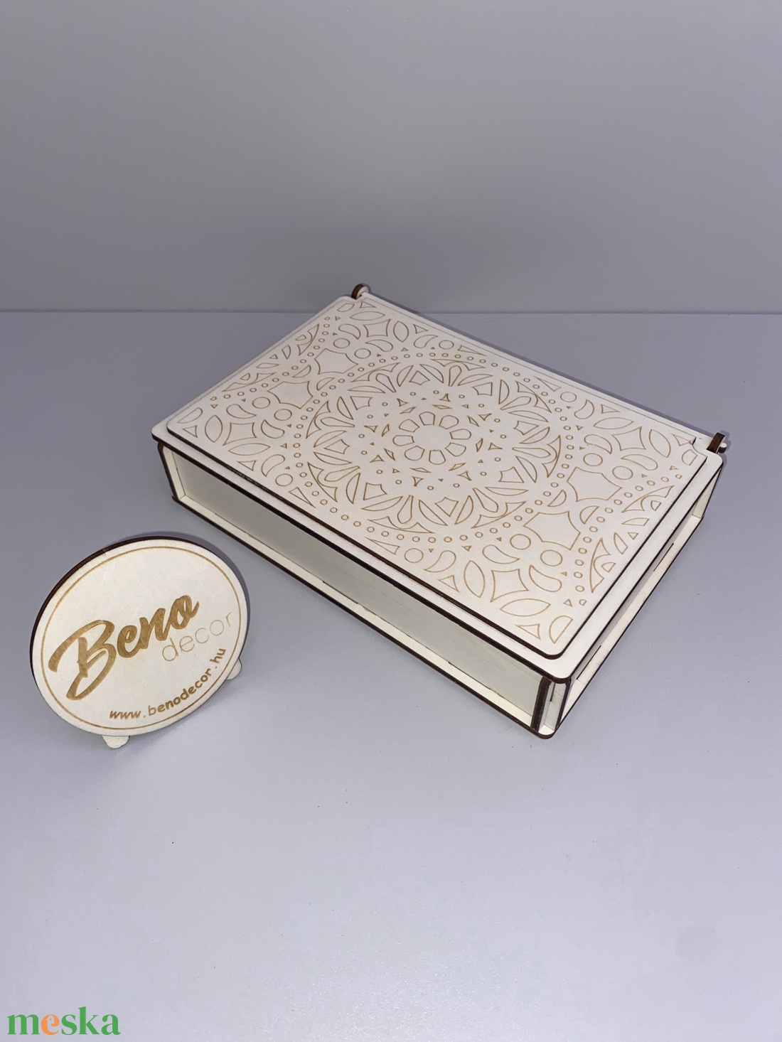 Mandala mintás fa ékszerdoboz � 6 rekeszes - ékszer - ékszertartó - ékszerdoboz - Meska.hu