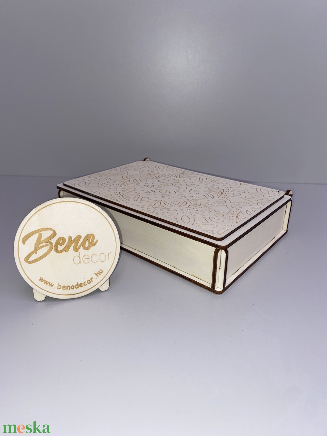 Mandala mintás fa ékszerdoboz � 6 rekeszes - ékszer - ékszertartó - ékszerdoboz - Meska.hu