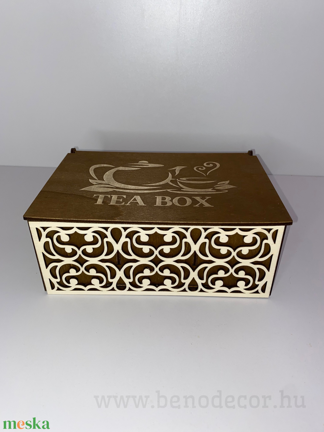 Tea Box  Elegáns Fadoboz Teafiltereknek - otthon & életmód - konyhafelszerelés, tálalás - konyhai tárolás - tea & kávé tárolás - Meska.hu