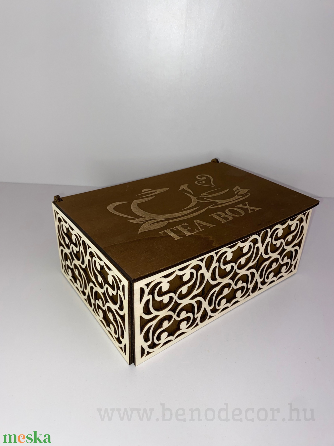 Tea Box  Elegáns Fadoboz Teafiltereknek - otthon & életmód - konyhafelszerelés, tálalás - konyhai tárolás - tea & kávé tárolás - Meska.hu