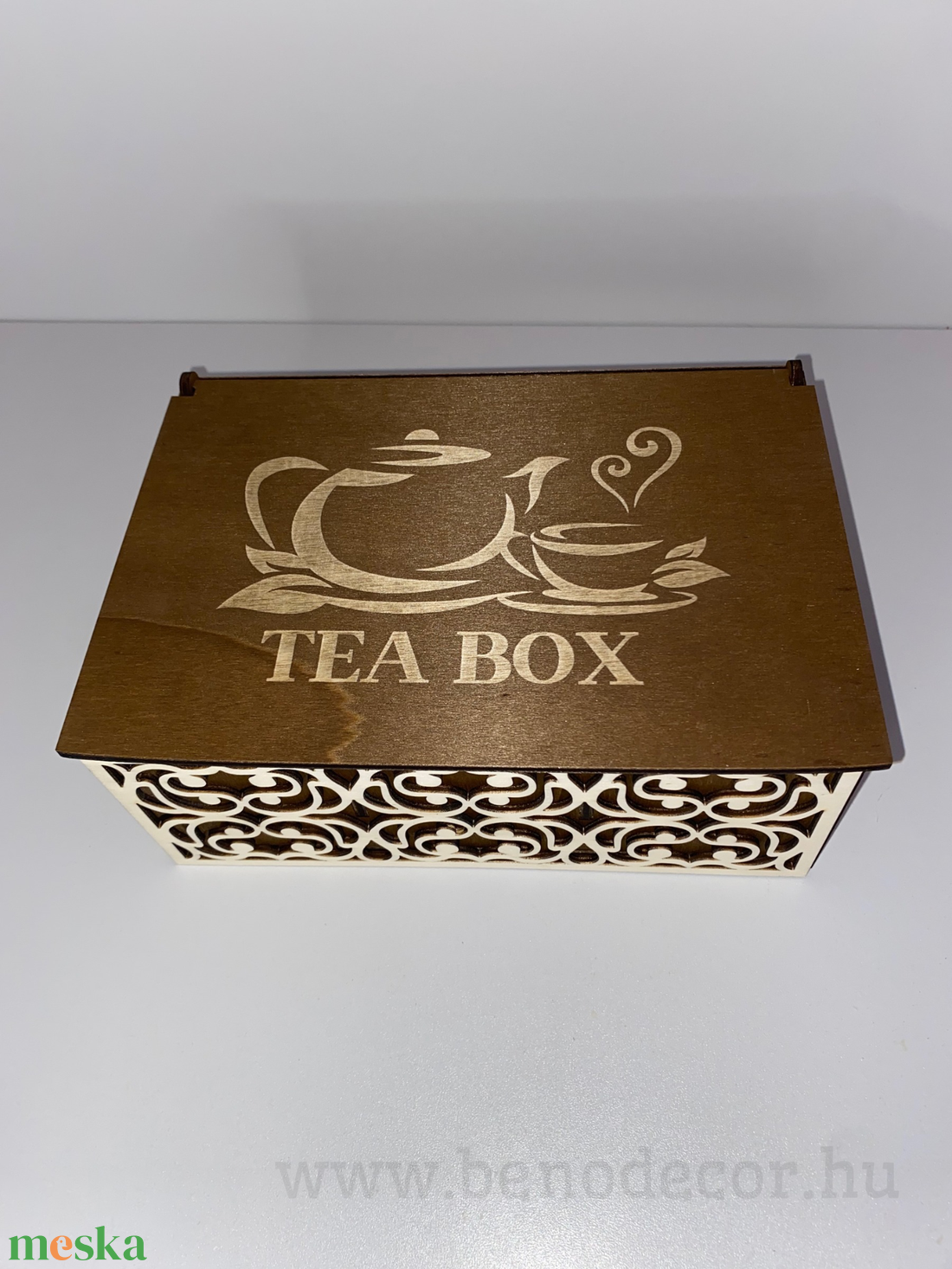 Tea Box  Elegáns Fadoboz Teafiltereknek - otthon & életmód - konyhafelszerelés, tálalás - konyhai tárolás - tea & kávé tárolás - Meska.hu