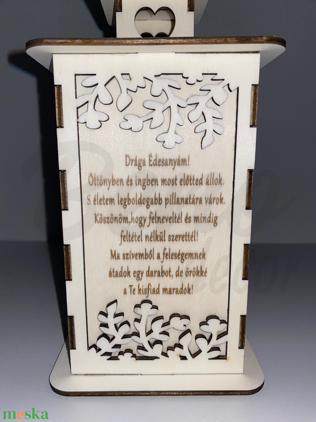 Esküvői Anyukás Lámpás  Gravírozott, LED-es Fa Dekor - otthon & életmód - lámpa - hangulatlámpa - Meska.hu