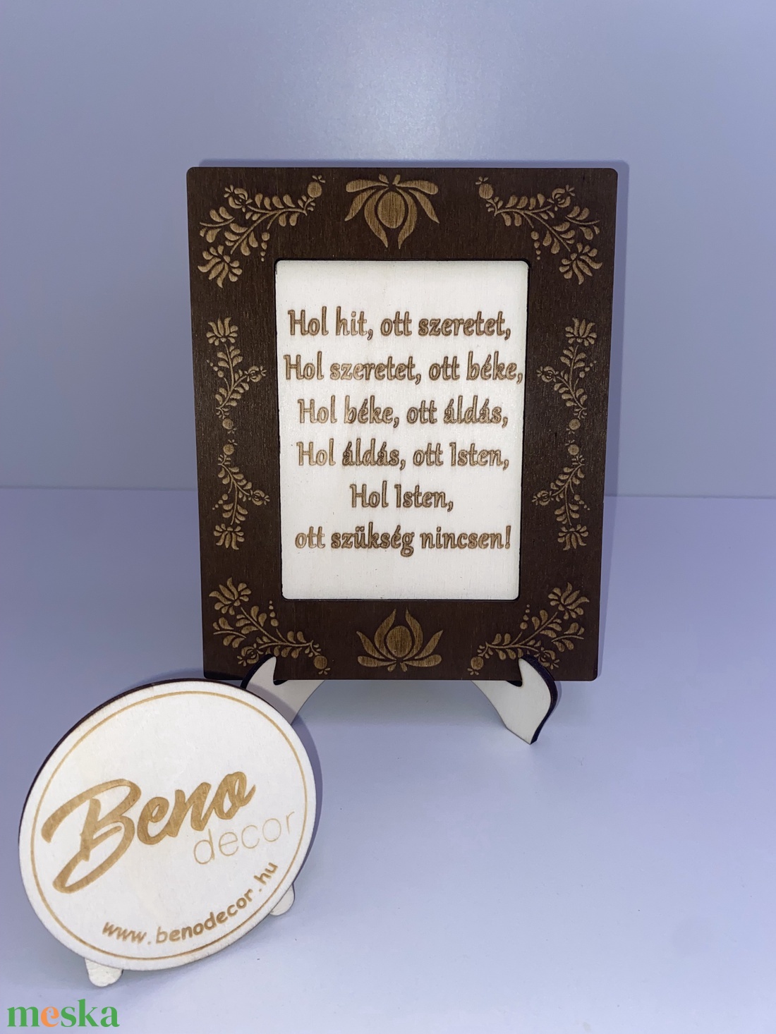 Asztalra tehető idézetes fa dísz � sötét kerettel - otthon & életmód - dekoráció - asztal és polc dekoráció - asztaldísz - Meska.hu