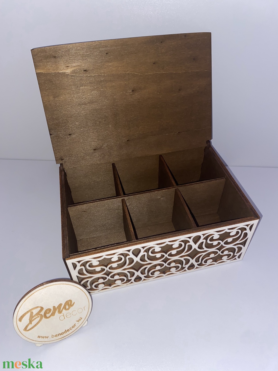 Fa ajándékdoboz házassági évfordulóra � gravírozott galamb mintával - otthon & életmód - dekoráció - asztal és polc dekoráció - díszdoboz - Meska.hu