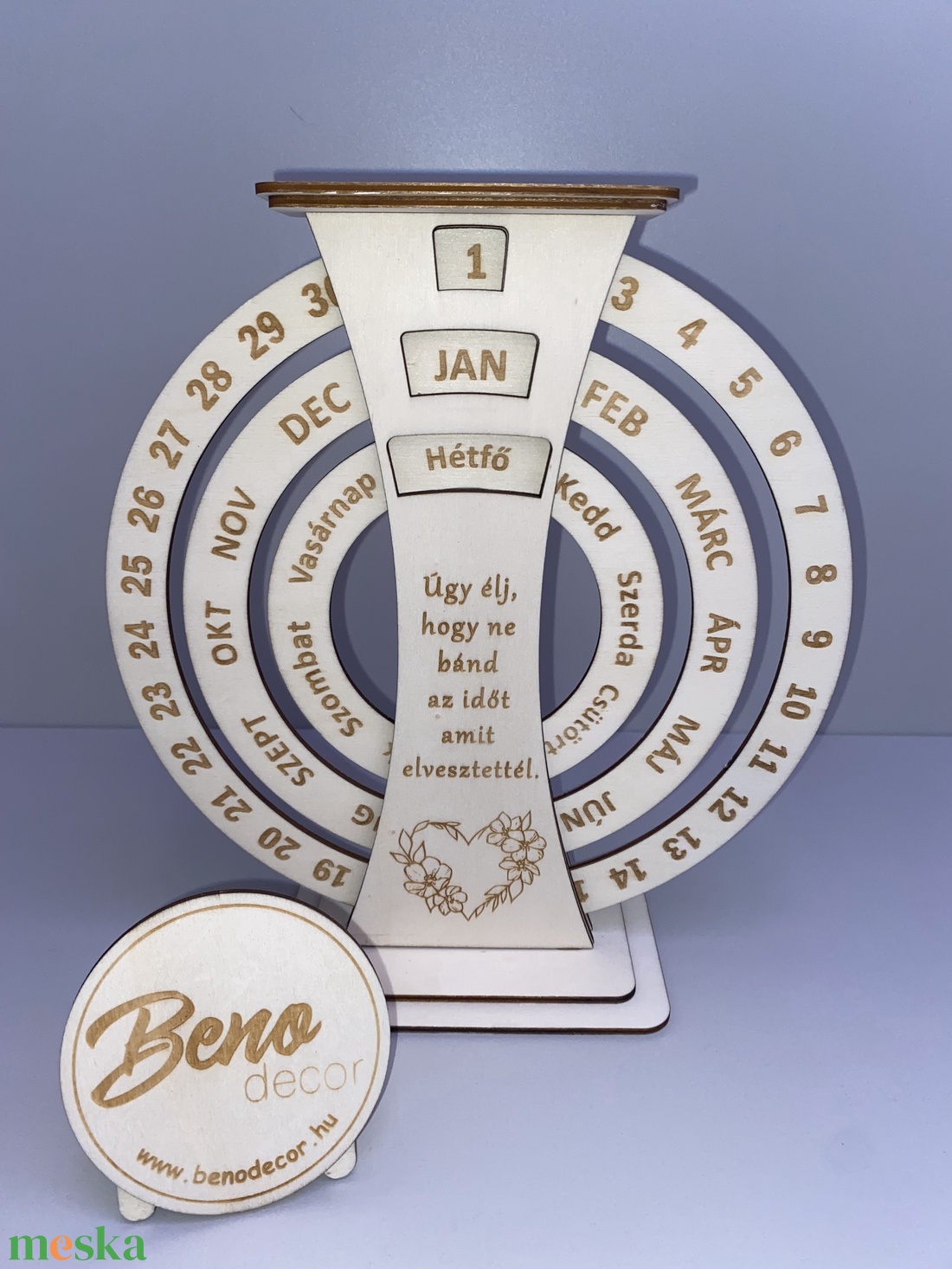 Öröknaptár - szöveggel - otthon & életmód - dekoráció - fali és függő dekoráció - falinaptár & öröknaptár - Meska.hu