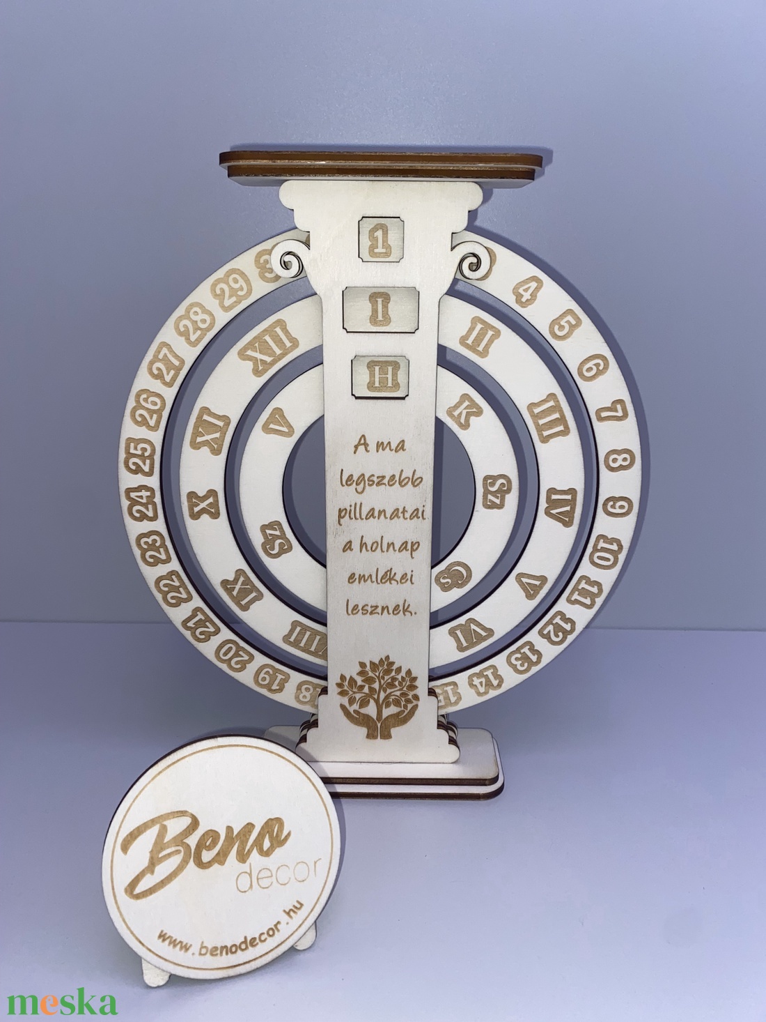 Életfa Motívumos Fa Öröknaptár Idézettel - otthon & életmód - dekoráció - fali és függő dekoráció - falinaptár & öröknaptár - Meska.hu