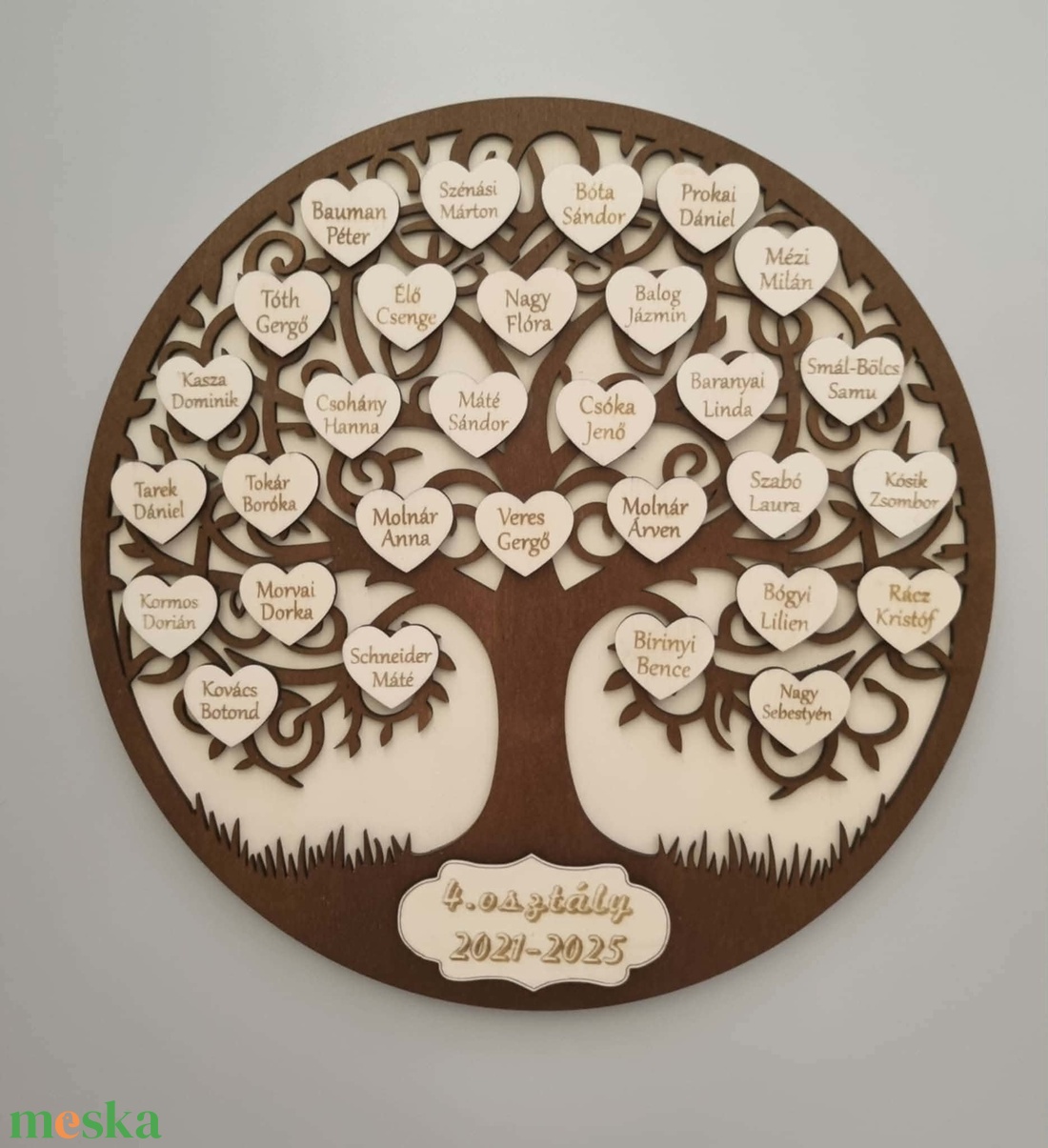 Névre szóló életfa falidísz � osztály ajándék tanárnak, ballagási emlék - otthon & életmód - dekoráció - fali és függő dekoráció - falra akasztható dekor - Meska.hu