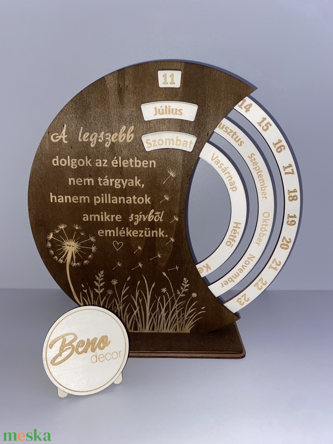 Öröknaptár idézettel - otthon & életmód - dekoráció - fali és függő dekoráció - falinaptár & öröknaptár - Meska.hu