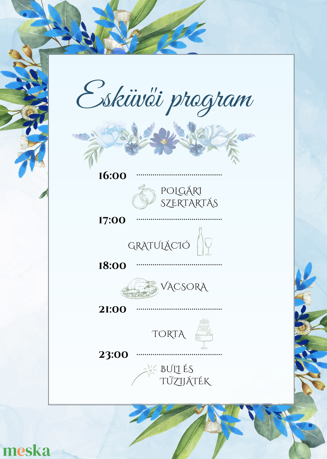 Esküvői meghívó  - művészet - grafika & illusztráció - digitális - Meska.hu