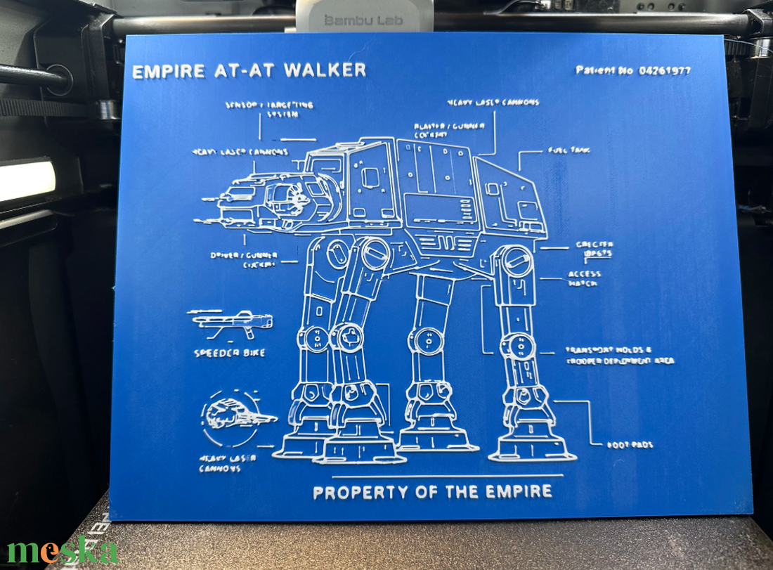 StarWars Lépegető Tervrajz  AT-AT - otthon & életmód - dekoráció - kép & falikép - 3d képek - Meska.hu