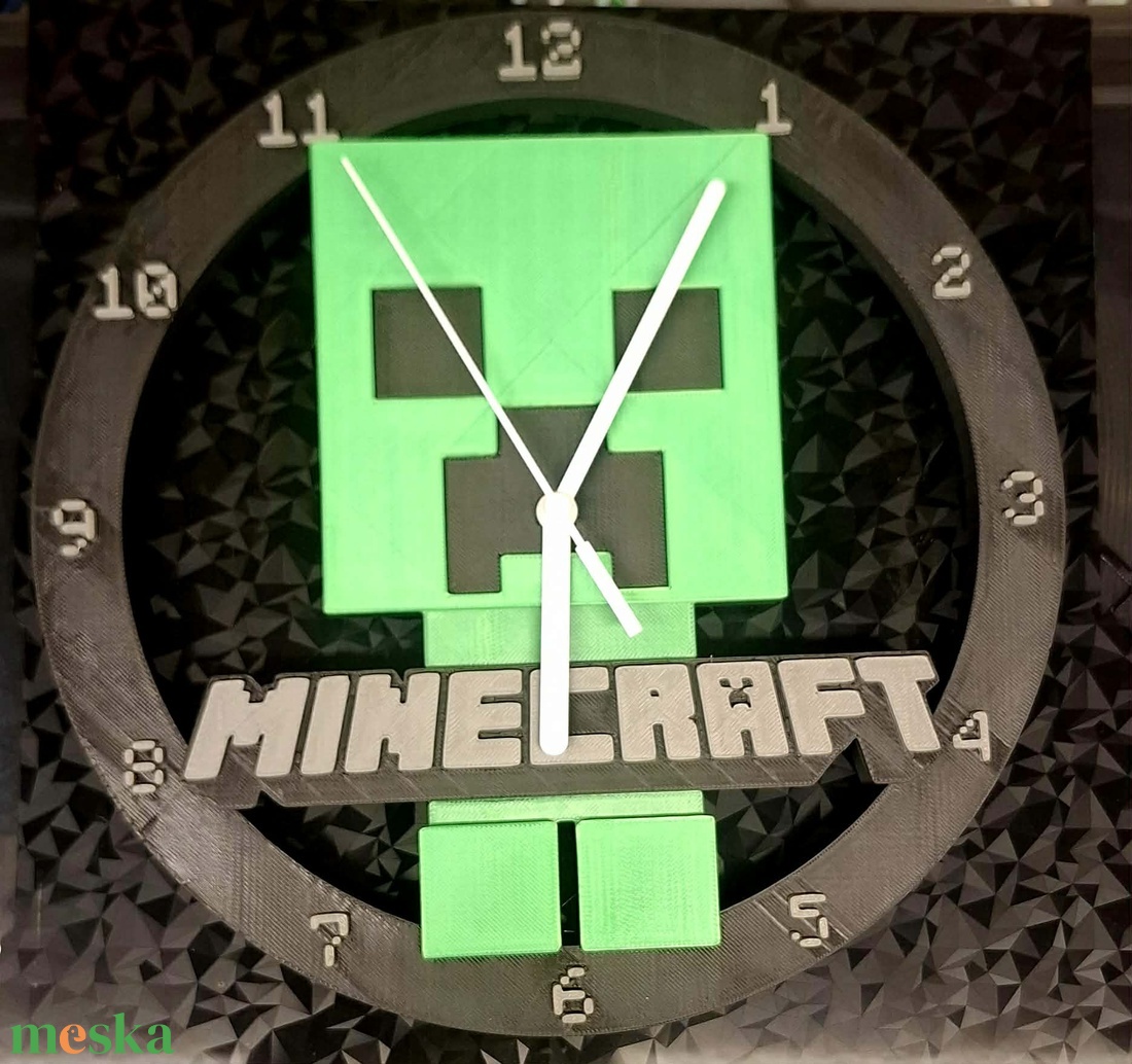 Minecraft stílusú órák - otthon & életmód - dekoráció - fali és függő dekoráció - falióra & óra - Meska.hu