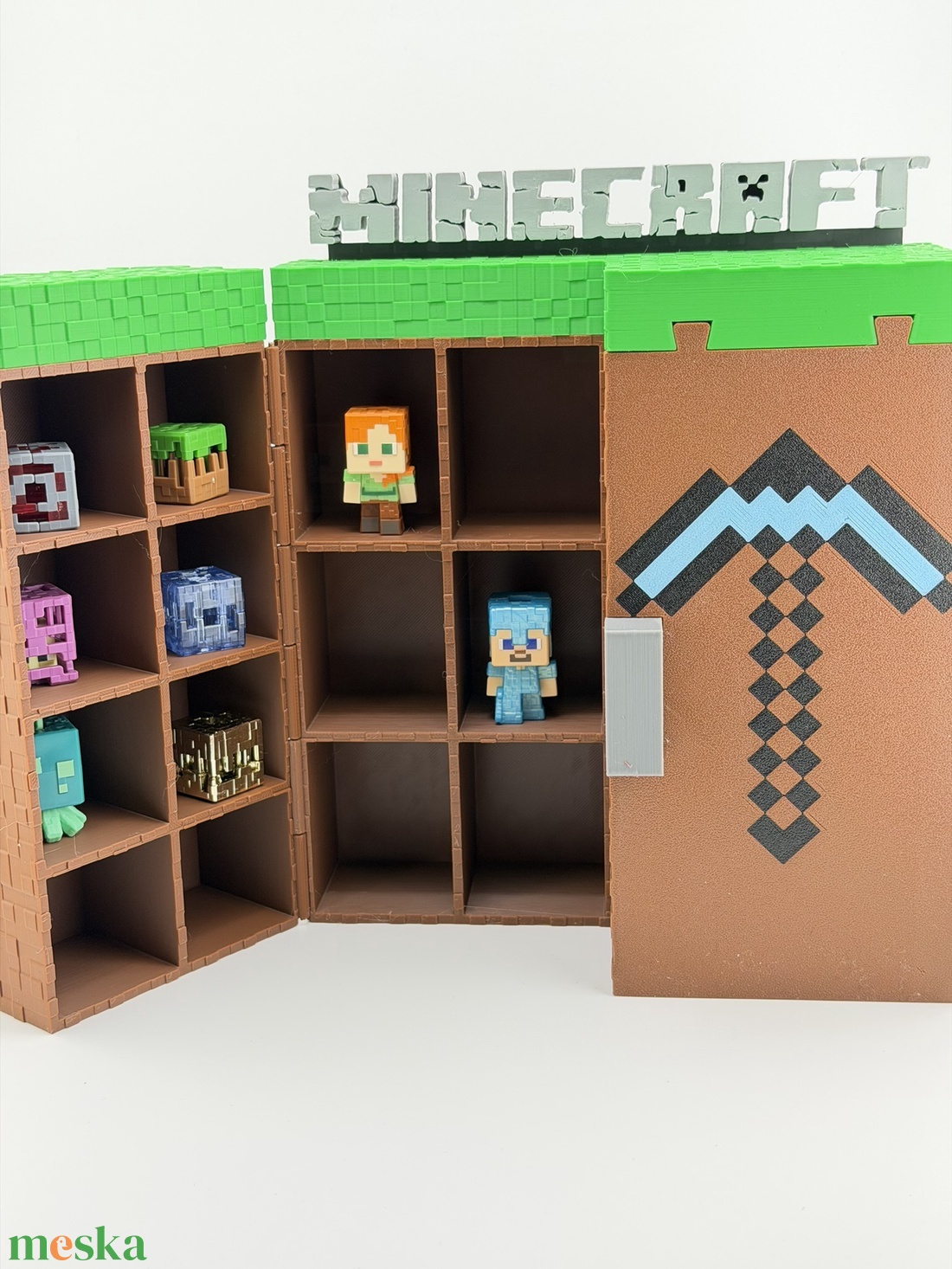 Minecraft Kinder joy figura tartó(nyitható) - otthon & életmód - dekoráció - asztal és polc dekoráció - asztaldísz - Meska.hu