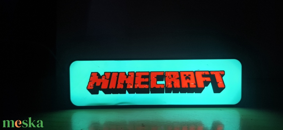 Minecraft dekor lámpa - otthon & életmód - dekoráció - asztal és polc dekoráció - asztaldísz - Meska.hu