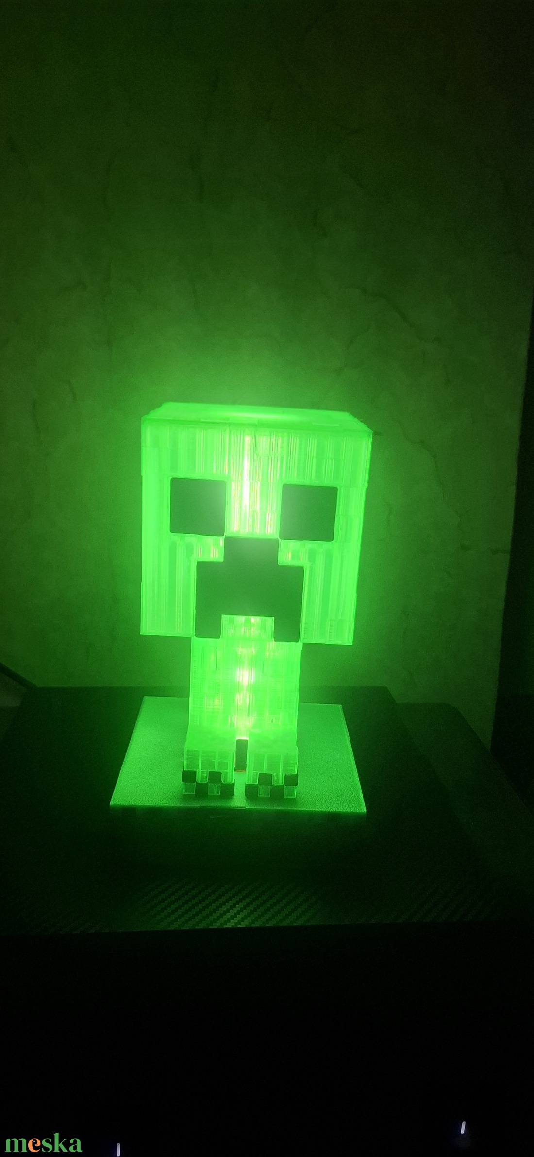 Minecraft creeper dekor lámpa - játék & sport - plüssállat & játékfigura - láma - Meska.hu
