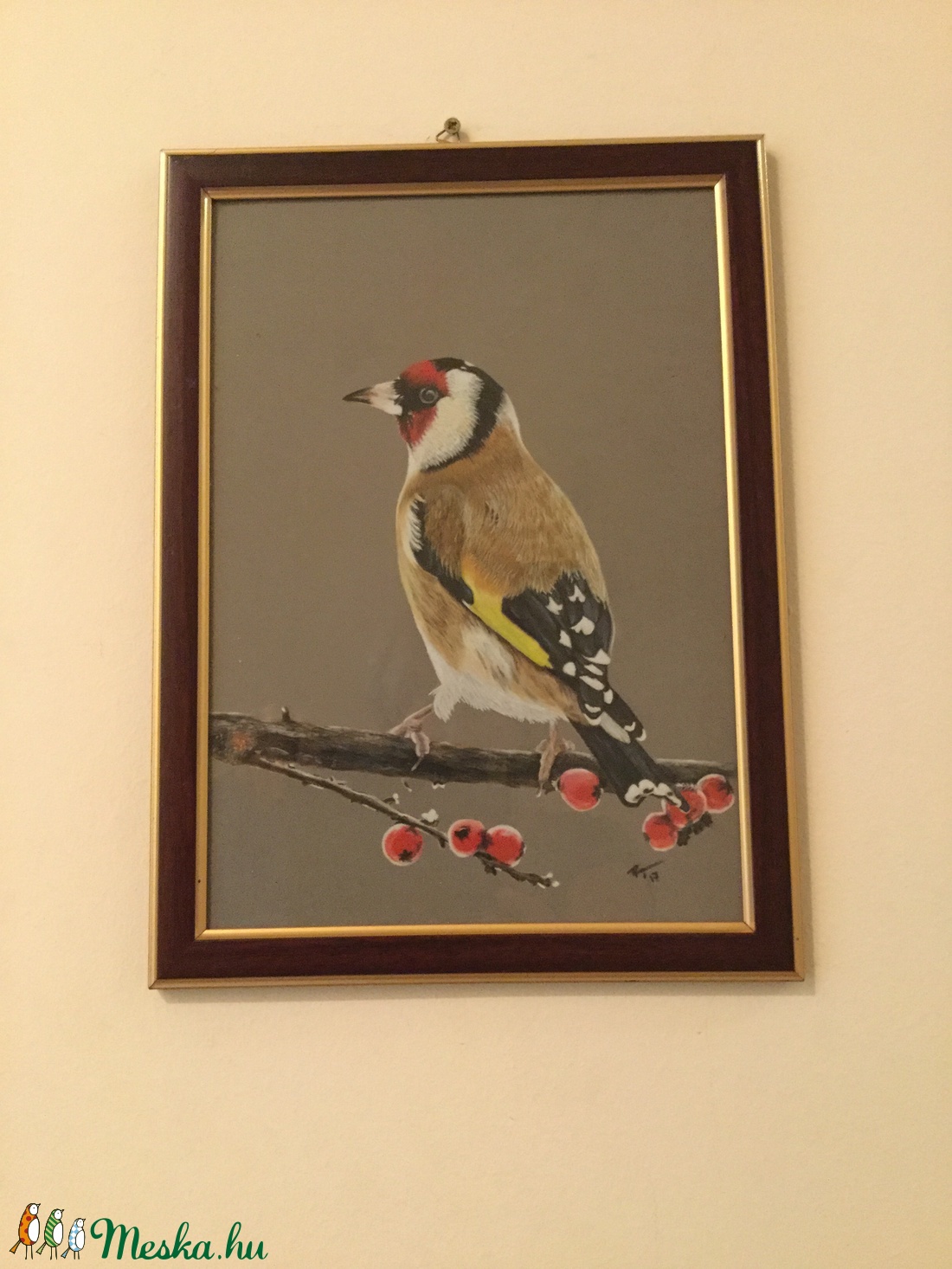Tengelic/Goldfinch, Zsűrizett festmény/Jury painting - művészet - festmény - pasztell - Meska.hu Tengelic/Goldfinch, Zsűrizett festmény/Jury painting - művészet - festmény - pasztell - Meska.hu