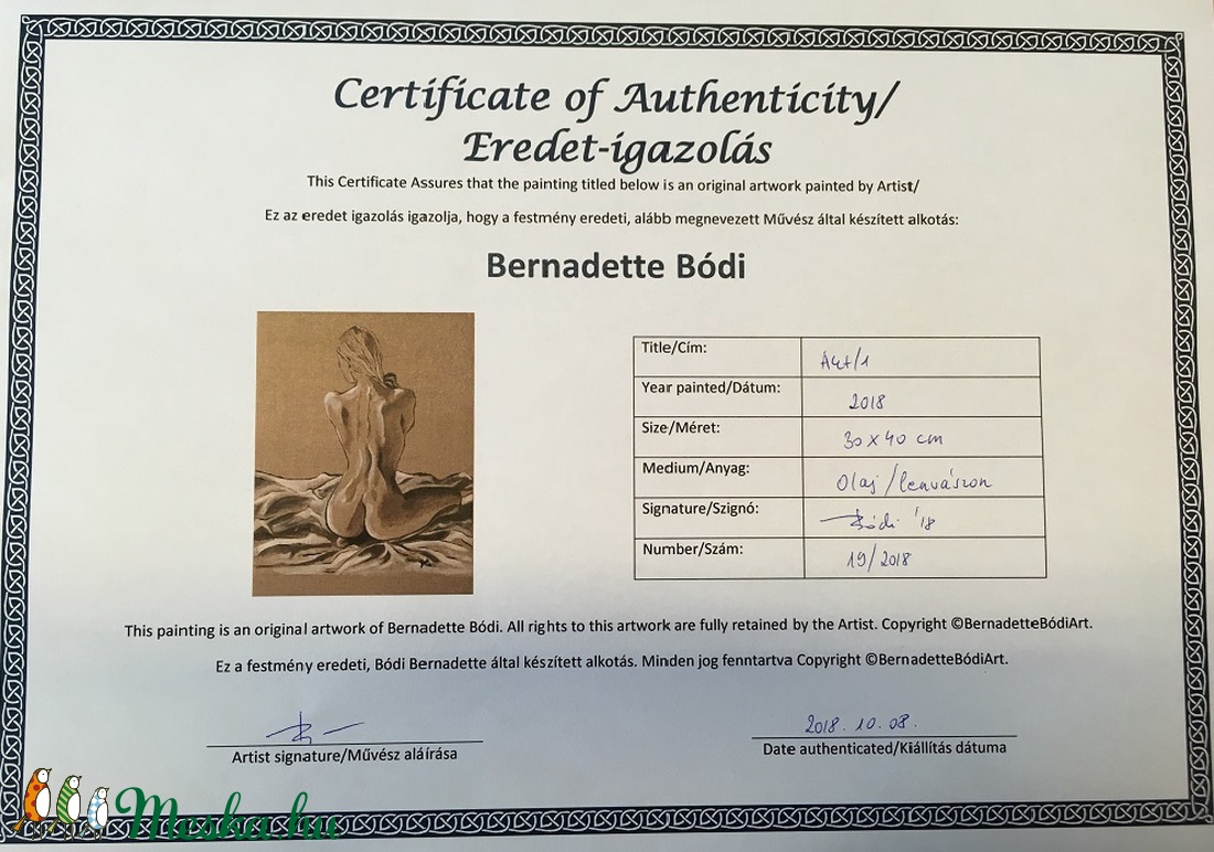 Akt (olaj) - - Meska.hu Akt (olaj) - - Meska.hu