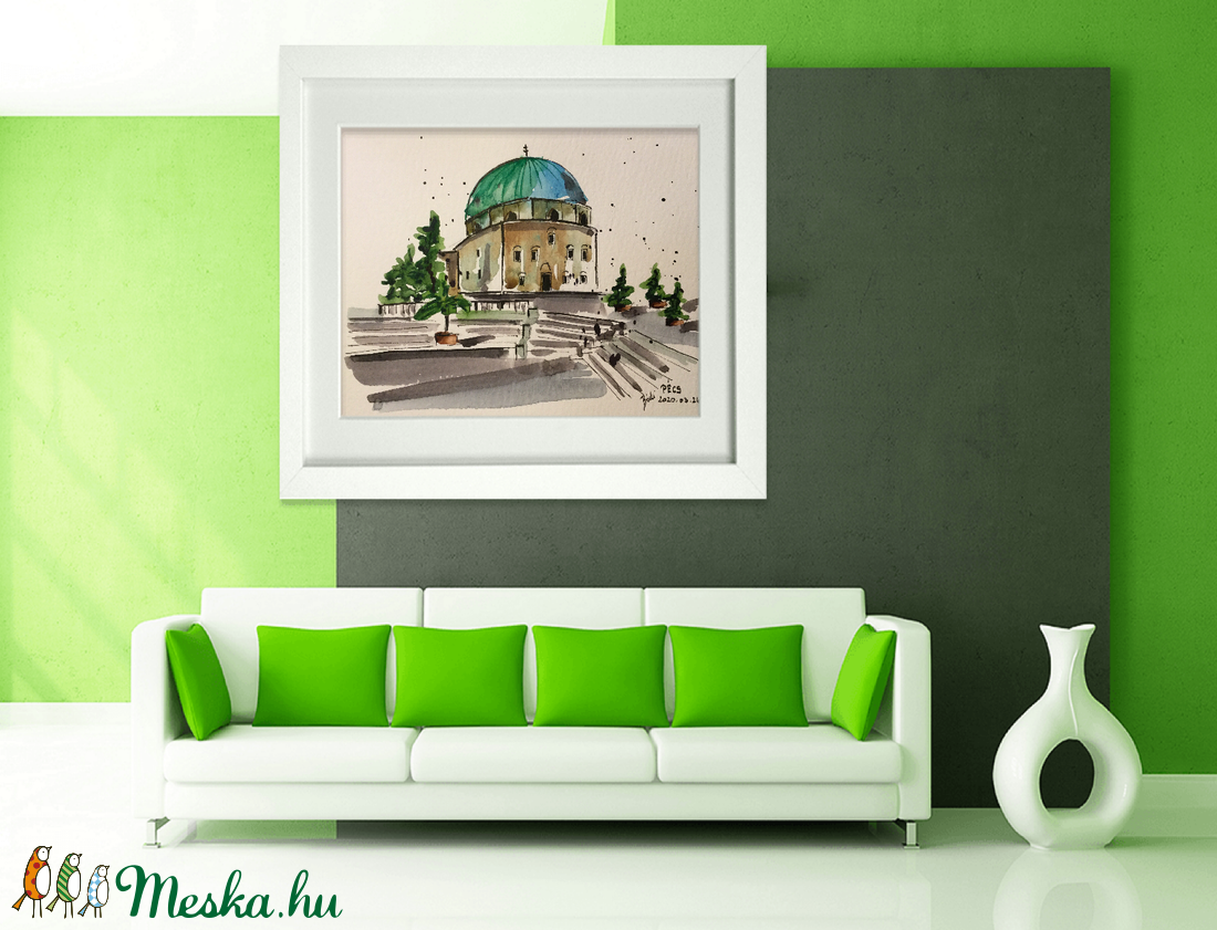 Pécs, akvarell/watercolour - művészet - festmény - akvarell - Meska.hu