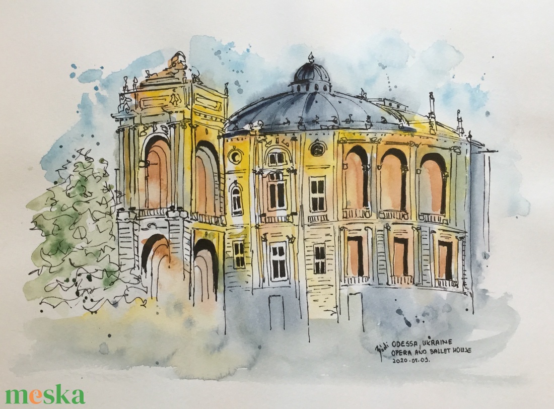 Odessa, Ukraine - művészet - festmény - akvarell - Meska.hu