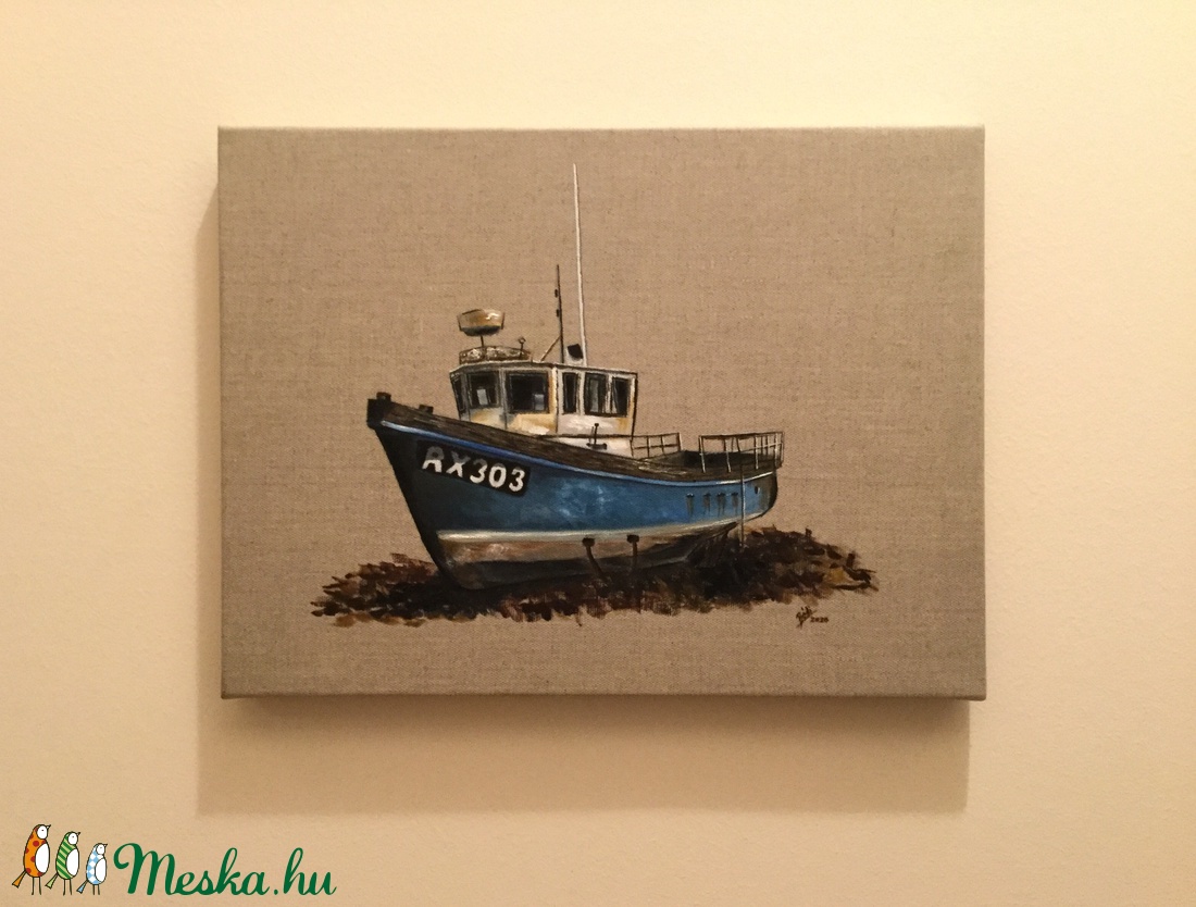 Boat - művészet - festmény - olajfestmény - Meska.hu