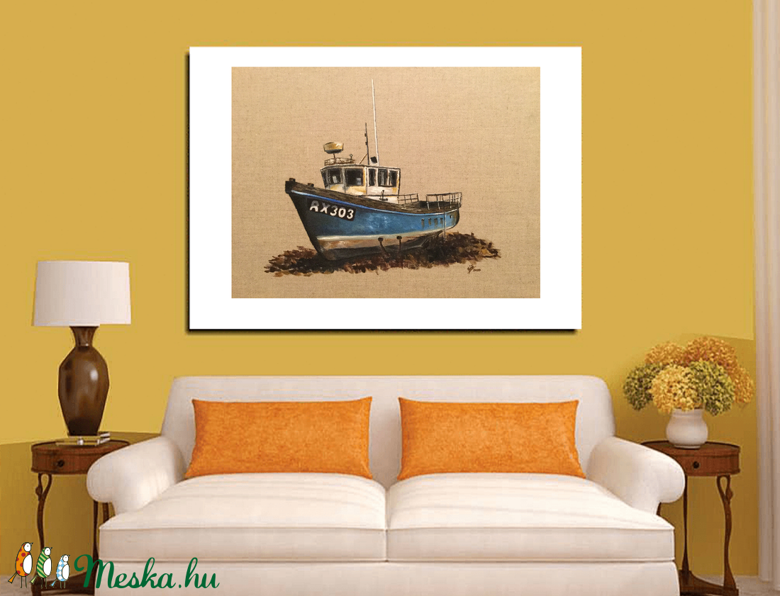 Boat - művészet - festmény - olajfestmény - Meska.hu