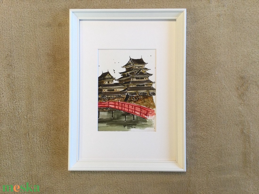 Matsumoto, Japan - művészet - festmény - akvarell - Meska.hu