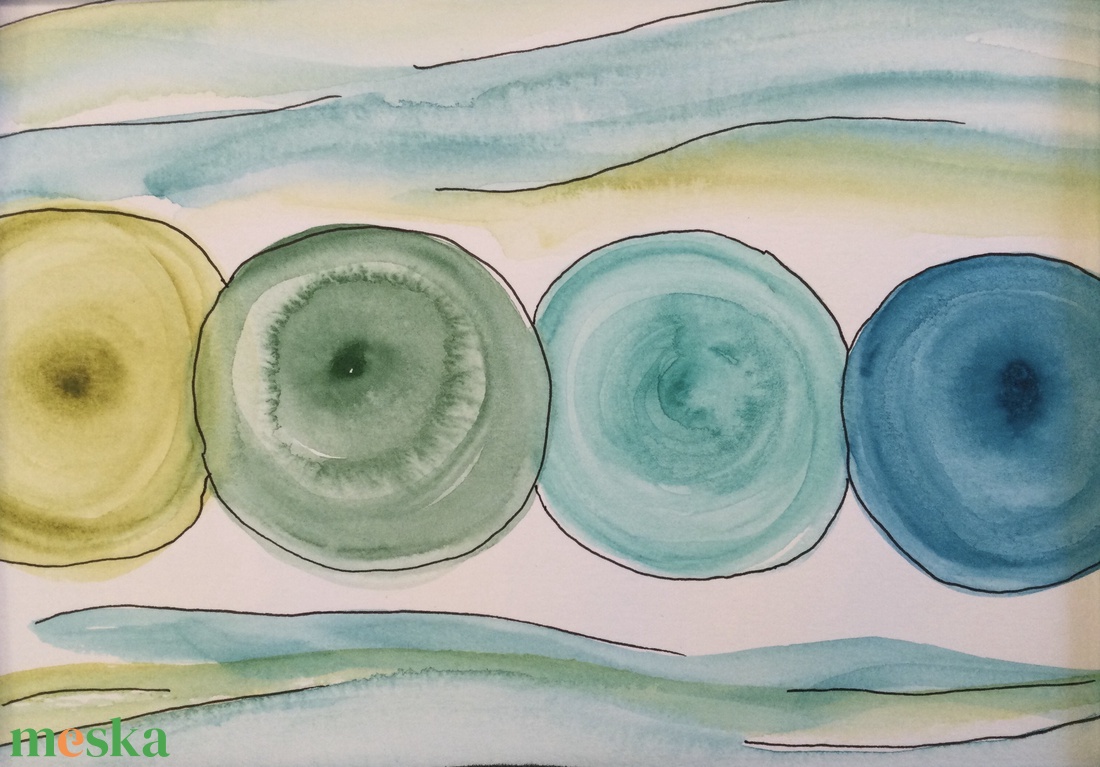 Körök - művészet - festmény - akvarell - Meska.hu
