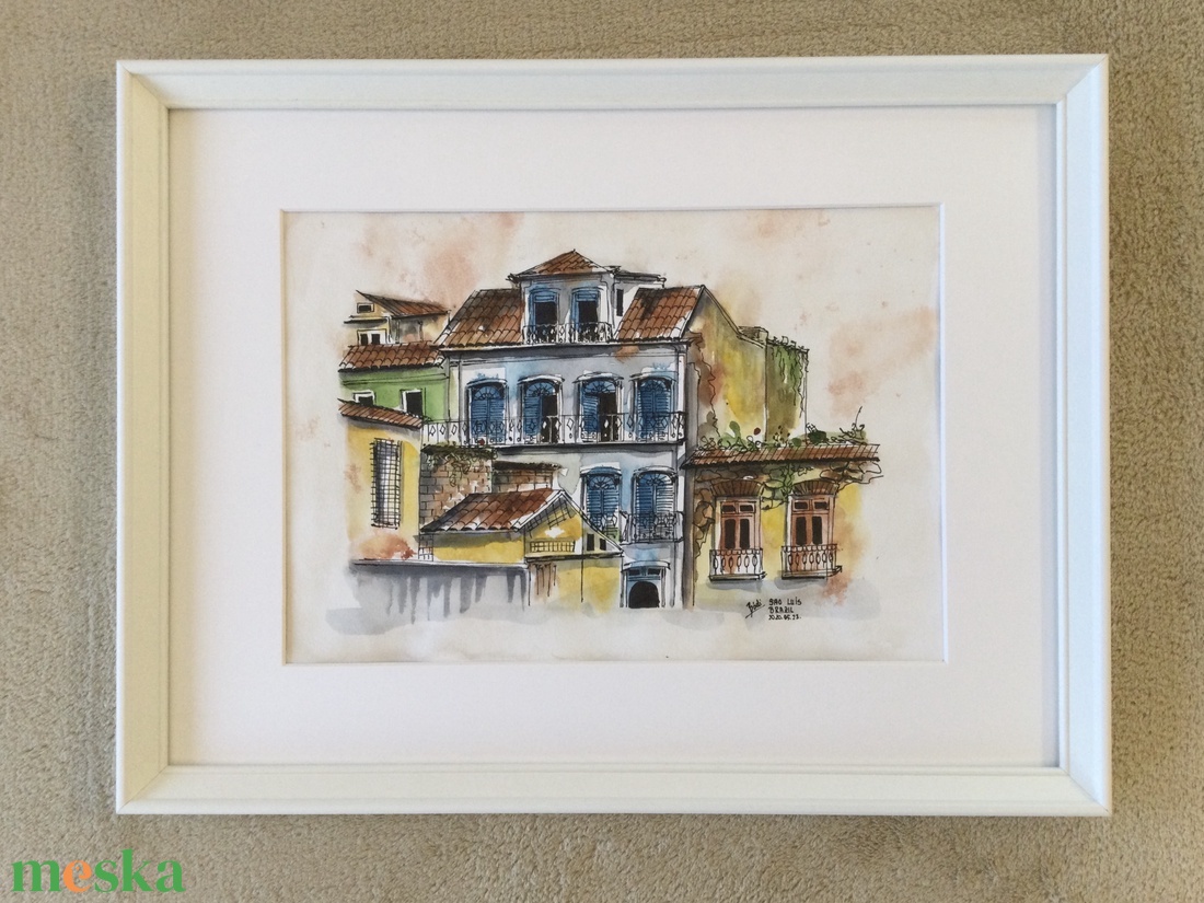 Sao Luis, Brazil - művészet - festmény - akvarell - Meska.hu