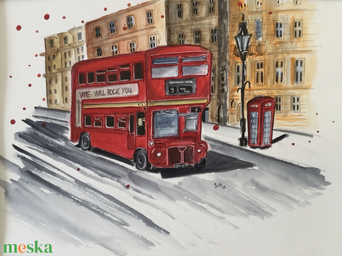 London - művészet - festmény - akvarell - Meska.hu