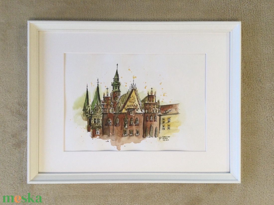 Wroclaw, Poland - művészet - festmény - akvarell - Meska.hu