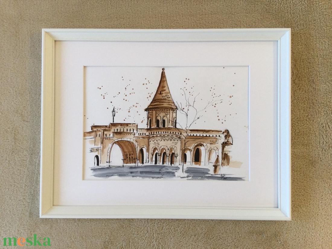 Halászbástya 2. - művészet - festmény - akvarell - Meska.hu