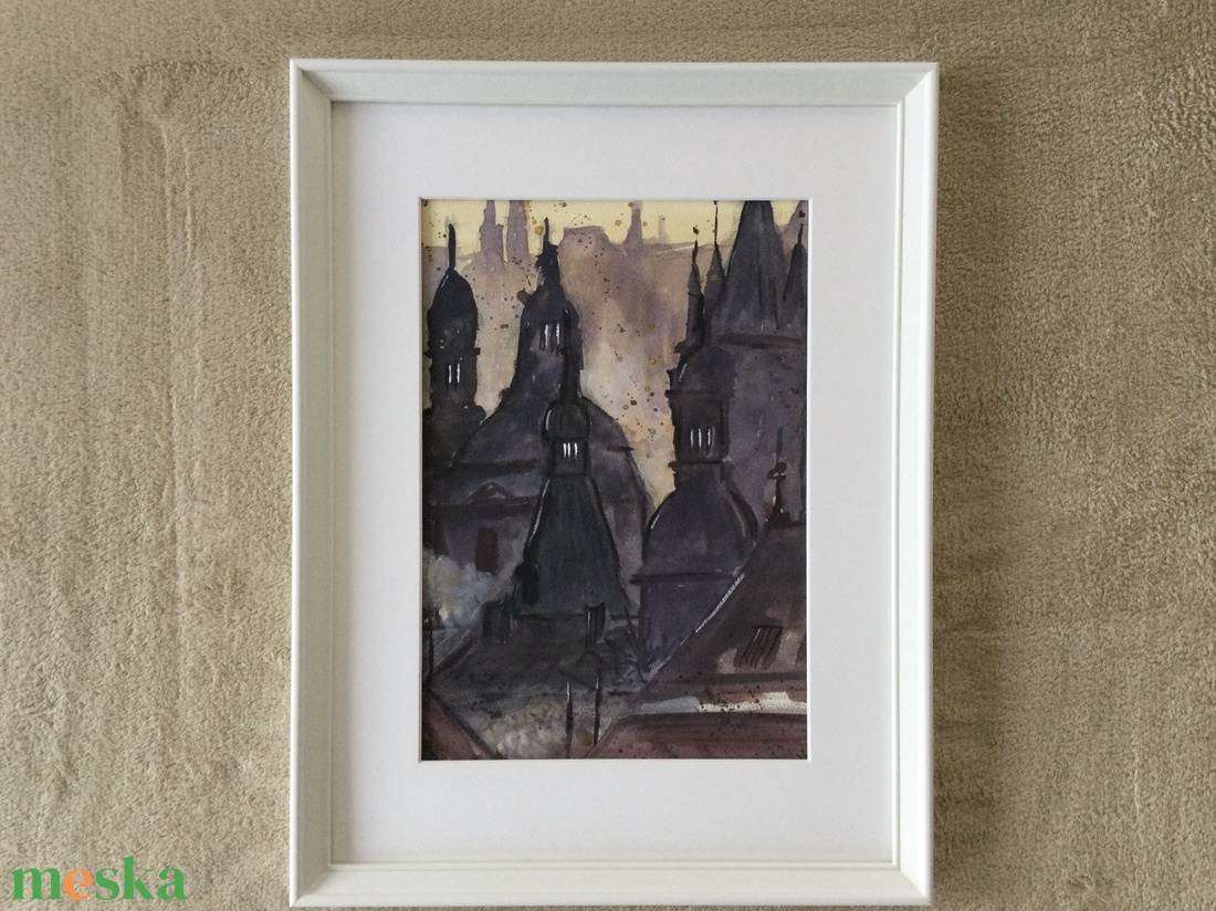 Prága - művészet - festmény - akvarell - Meska.hu