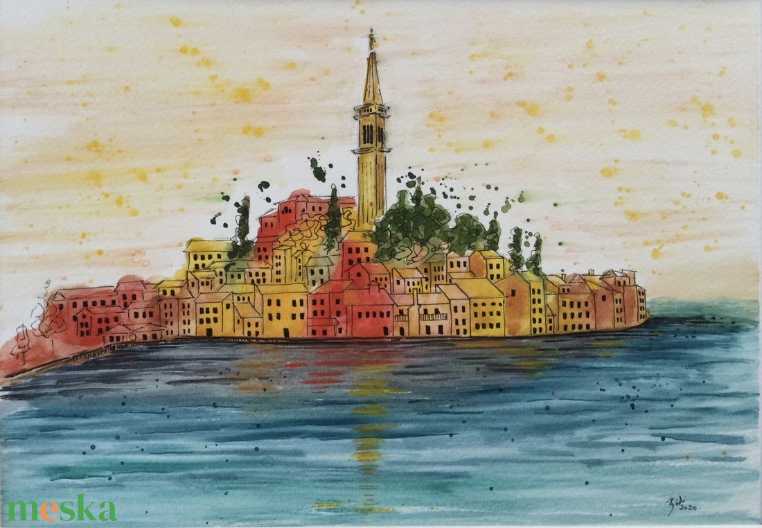 Rovinj 1. - művészet - festmény - akvarell - Meska.hu