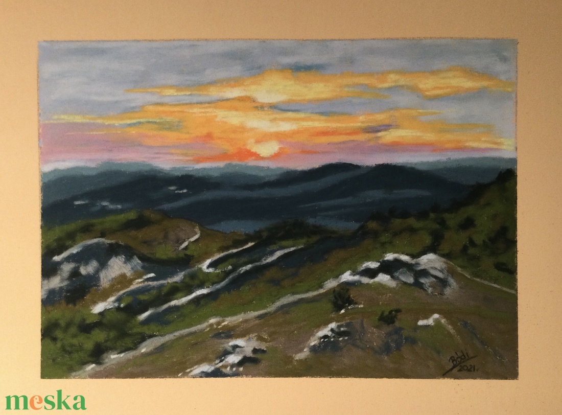 Budaörsi kopárok - művészet - festmény - pasztell - Meska.hu
