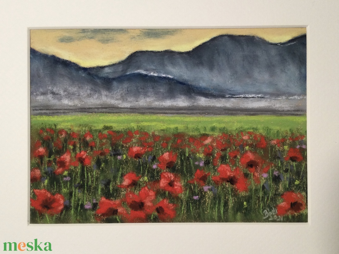 Pipacsok - művészet - festmény - akvarell - Meska.hu