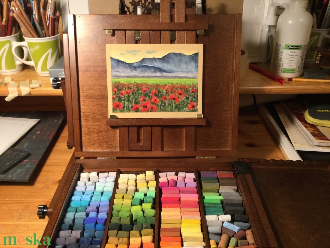 Pipacsok - művészet - festmény - akvarell - Meska.hu