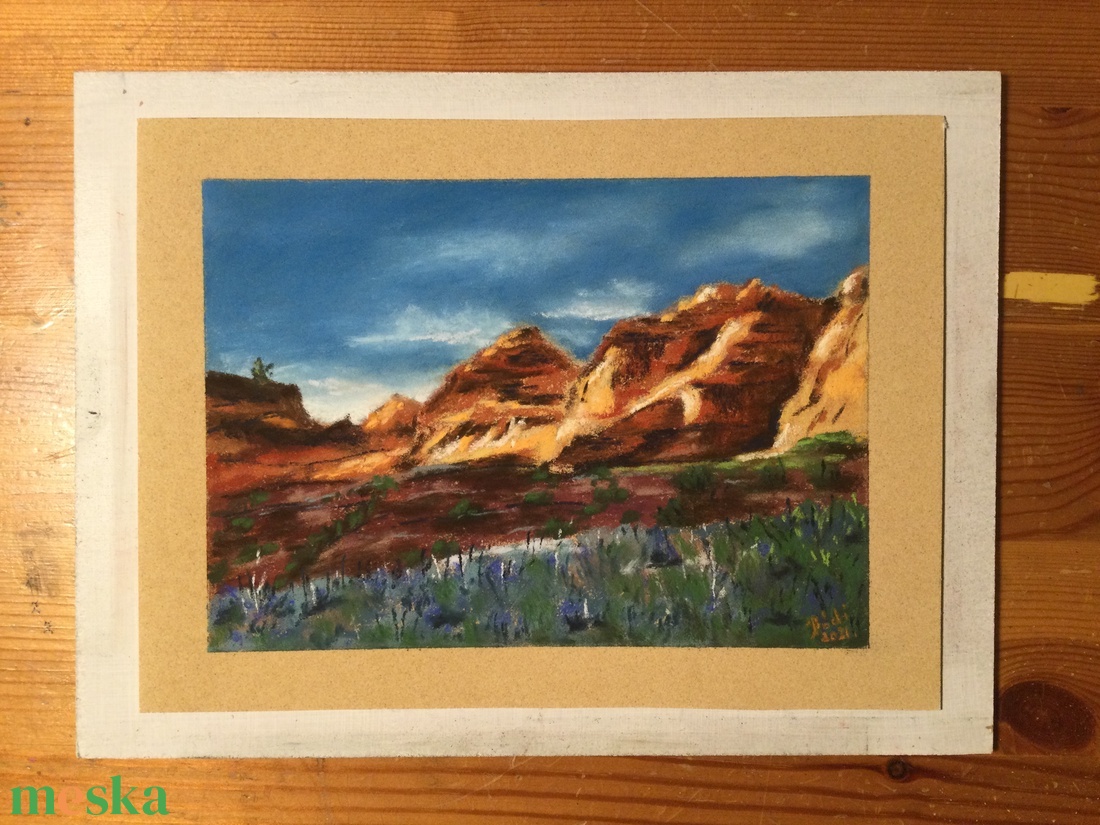 Red Cliffs State Park, Utah - művészet - festmény - akvarell - Meska.hu