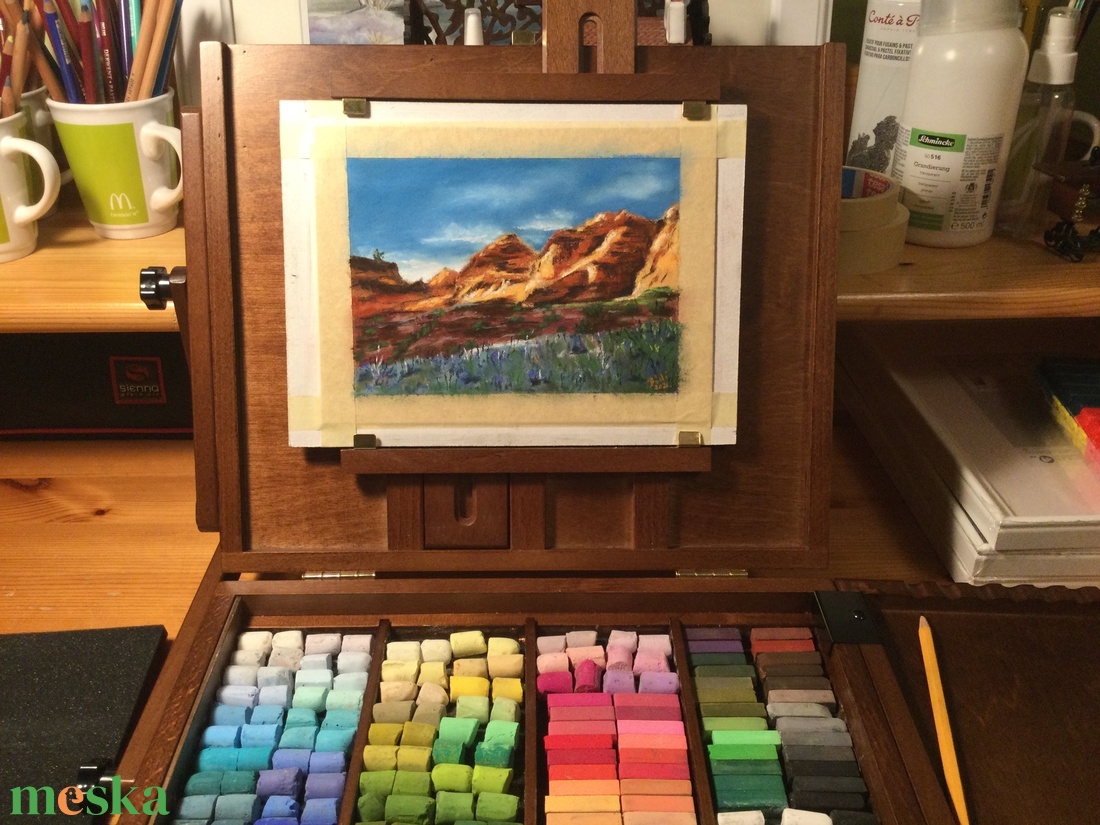 Red Cliffs State Park, Utah - művészet - festmény - akvarell - Meska.hu