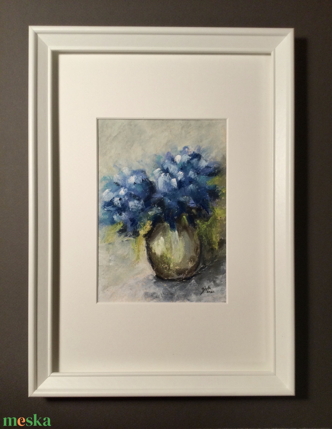 Hortenzia (Hydrangea) - művészet - festmény - akvarell - Meska.hu
