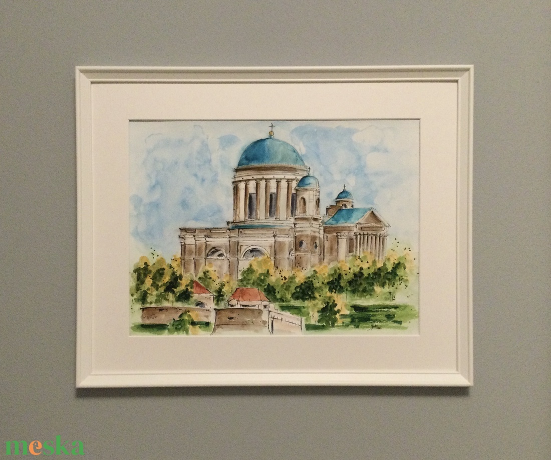 Esztergom - művészet - festmény - akvarell - Meska.hu