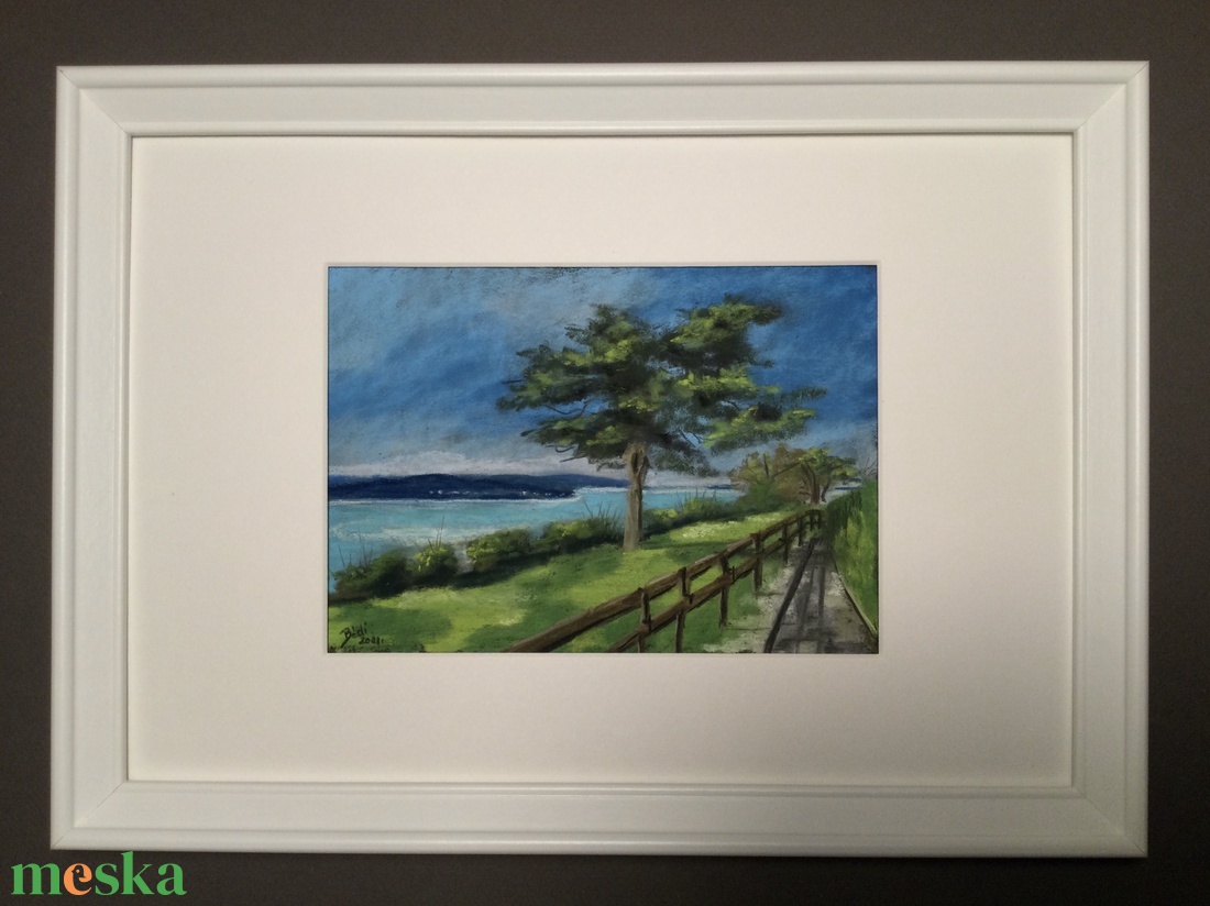 Balaton - művészet - festmény - pasztell - Meska.hu