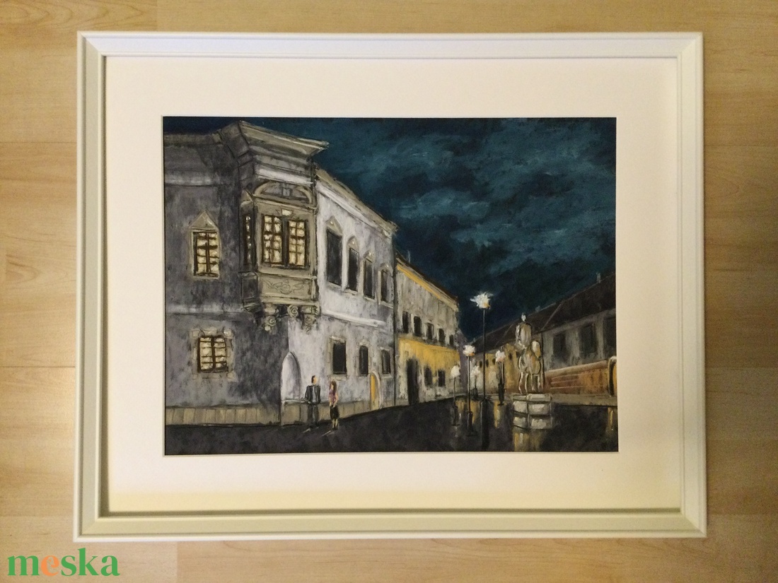 Hadik szobor, Budai vár - művészet - festmény - akvarell - Meska.hu